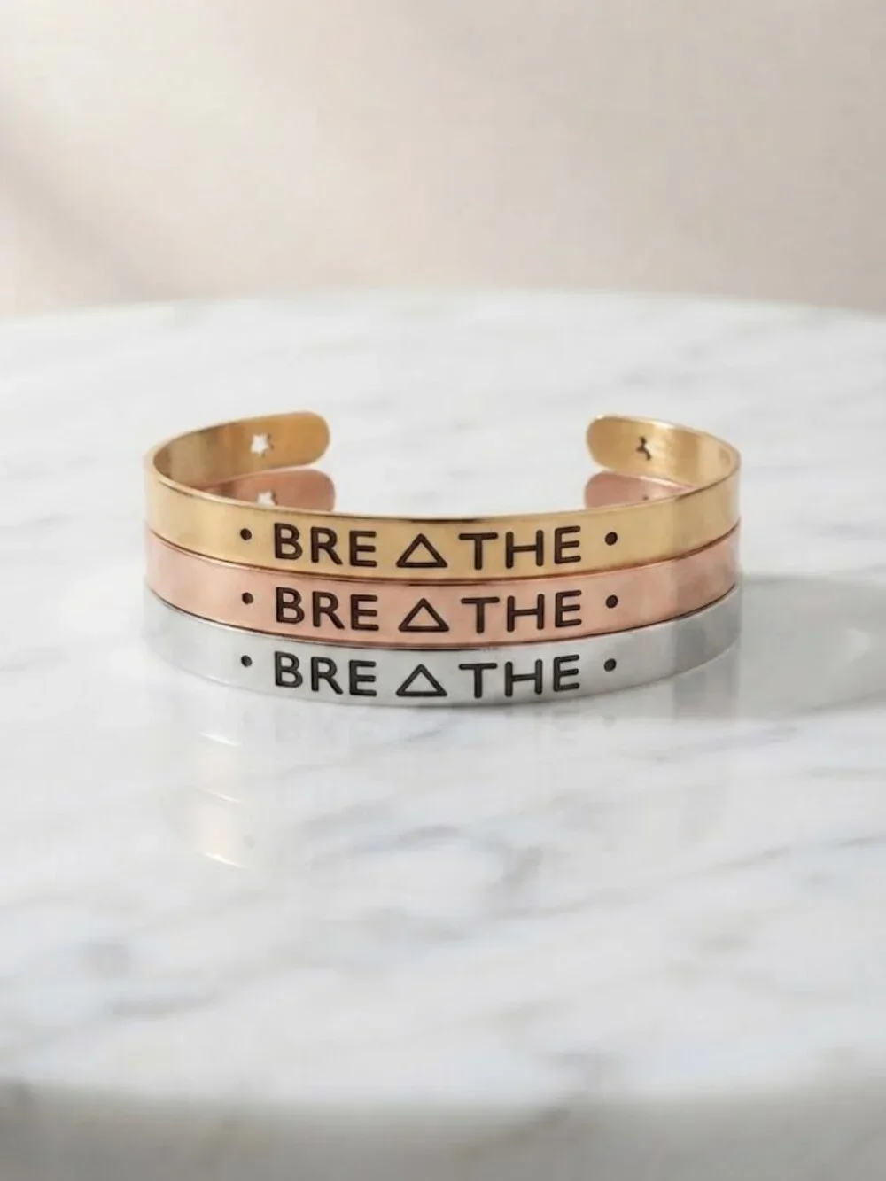 Breathe 3 Piece Bangle Bracelet Set